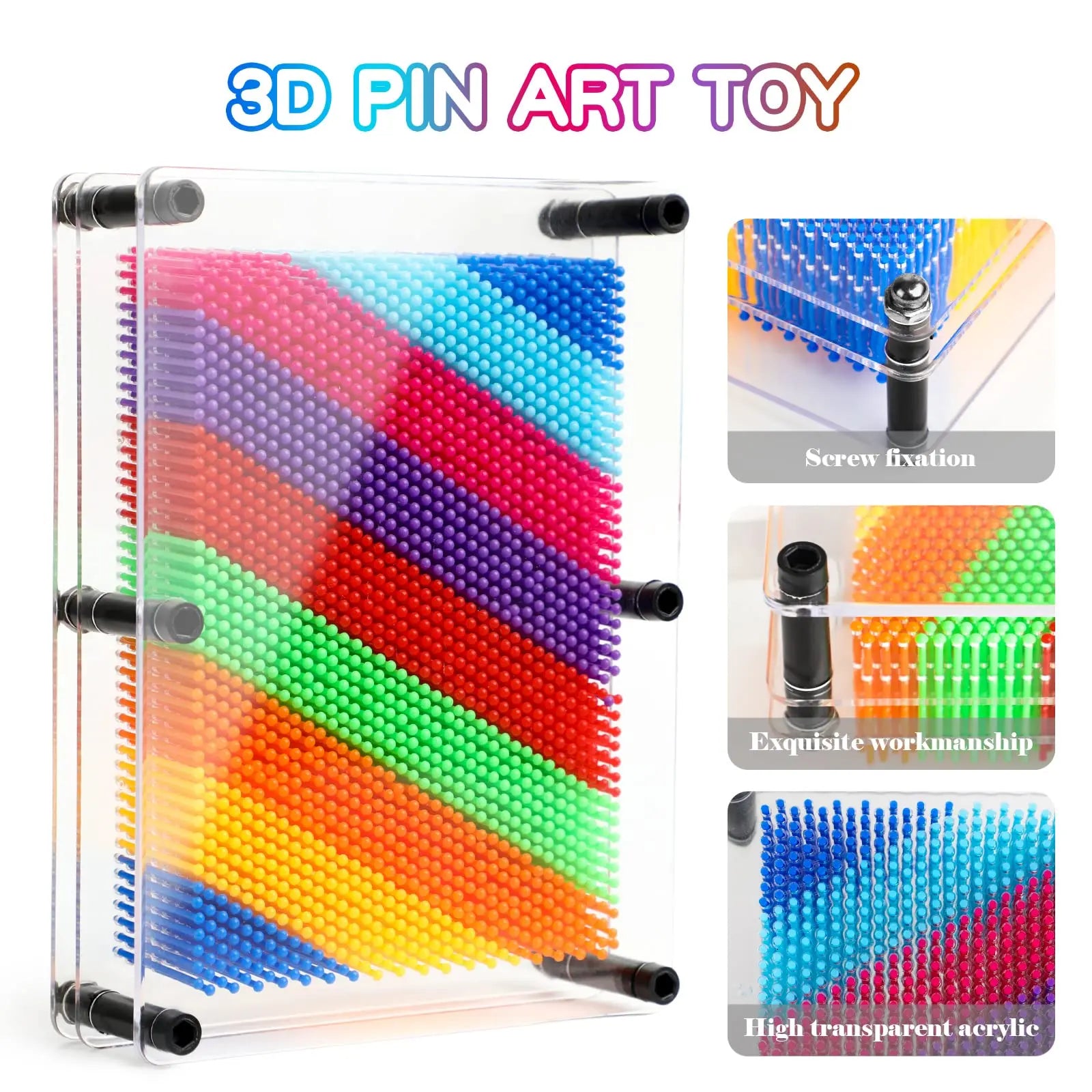 Pin de Metal clon 3D, clon artístico antiestrés, modelo con forma de mano, juguetes para niños, tablero de aguja, esculturas, pintura, tallado, Pinart, regalo