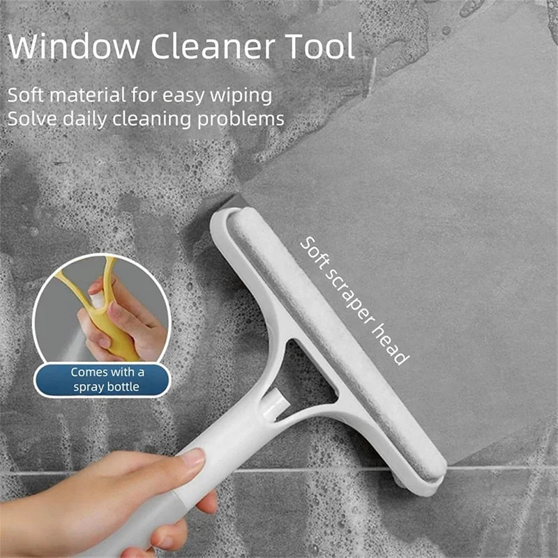 Limpiador de Vidrios Multiusos 3 en 1 con Rociador para Azulejos, Paredes de Ducha, Espejos, Baños, Ventanas de Automóviles, Uso Doméstico