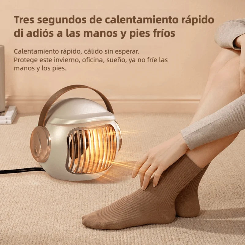 Calentador Eléctrico Portátil para Oficina, Calentador y Ventilador de 1500W, Calentador de Escritorio para Oficina y Hogar, Protección Contra Sobrecalentamiento y Volteo