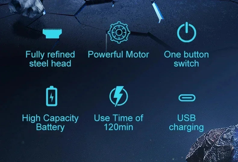 Nueva Cortadora de Pelo Eléctrica para Hombre, Recortadora Corporal y de Vello Púbico, Impermeable, con Cuchilla de Cerámica Reemplazable