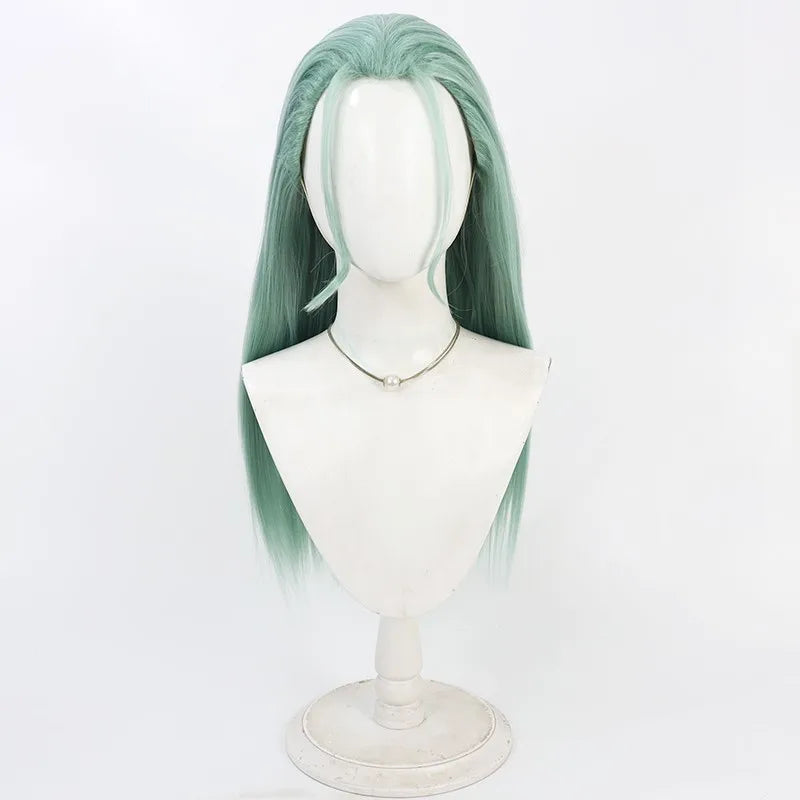 Guilty Gear Strive A.B.A ABA Peluca de cosplay verde Disfraz Pelucas de fiesta de anime + gorro de peluca