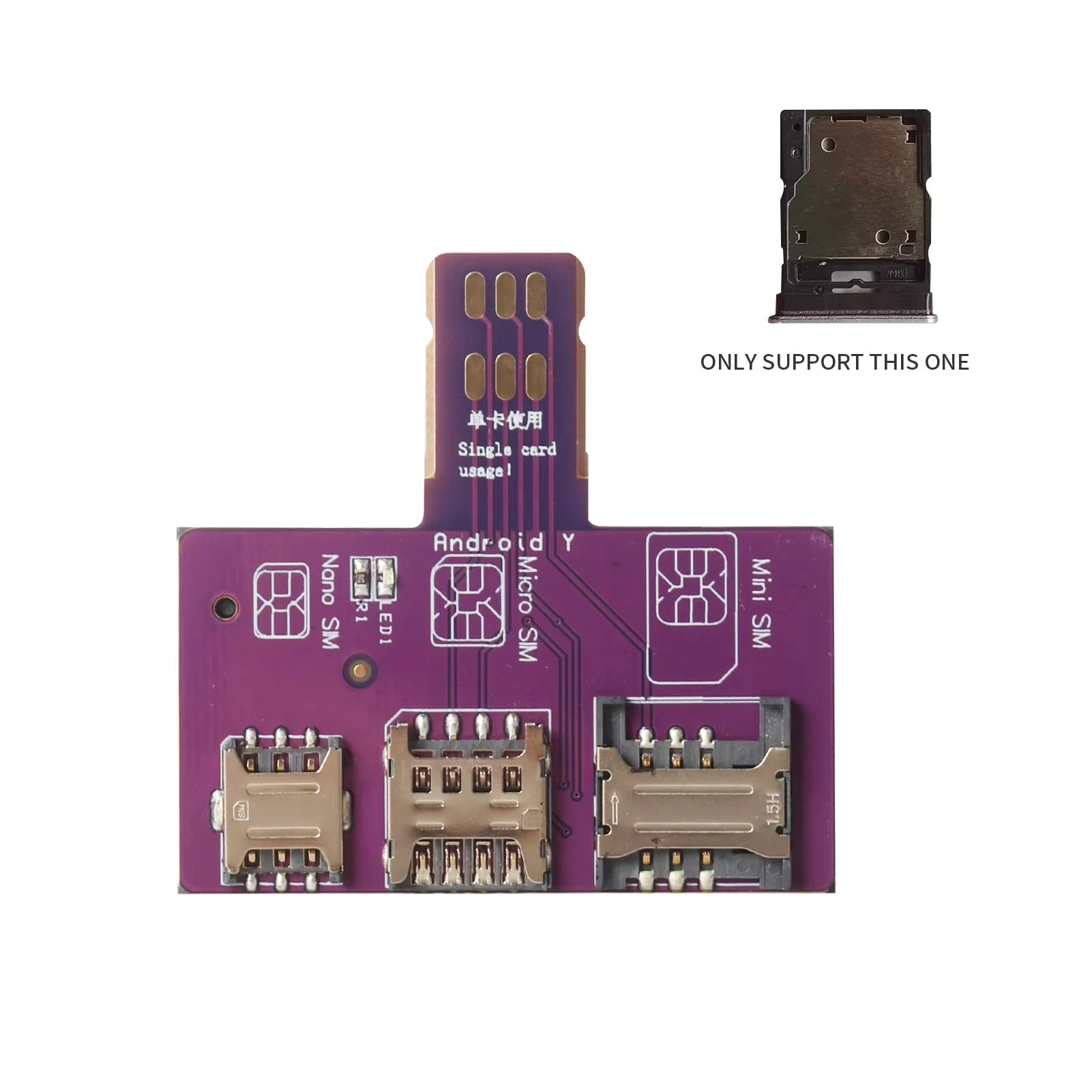 Para iPhone tarjeta SIM 4 en 1, adaptador de ranura para tarjeta externa, cambiador rápido de tarjetas, soporte para lector de tarjetas SIM para iPhone, reinicio gratuito Nano
