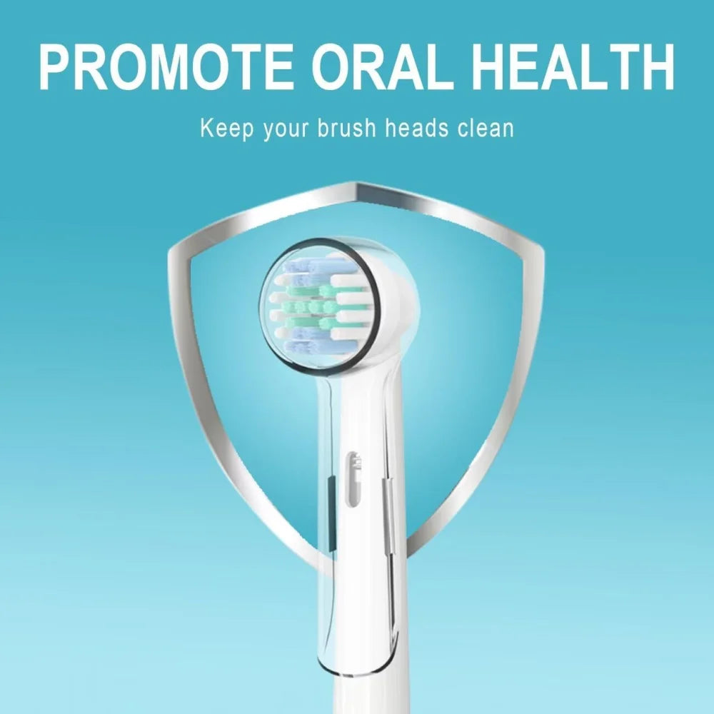 4 Uds. Compatible con cabezales de cepillo de dientes eléctrico Oral B, cubiertas a prueba de polvo, tapa protectora de cabezal de cepillo redondeado para almacenamiento y viajes