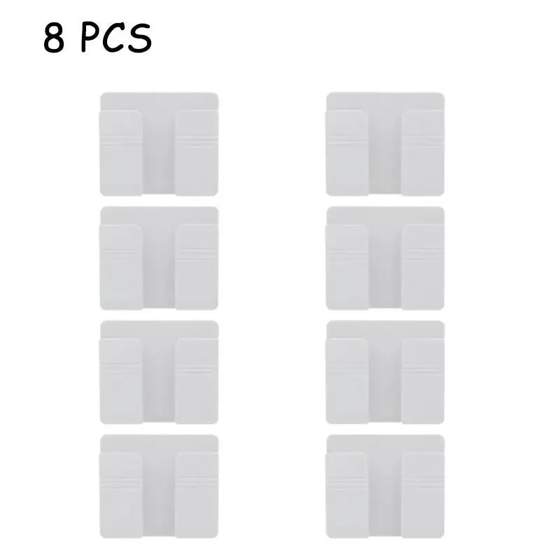 Caja de almacenamiento montada en la pared, organizador multifunción sin perforaciones, Control remoto de TV, soporte de carga para enchufe de teléfono móvil, 1-4 Uds.