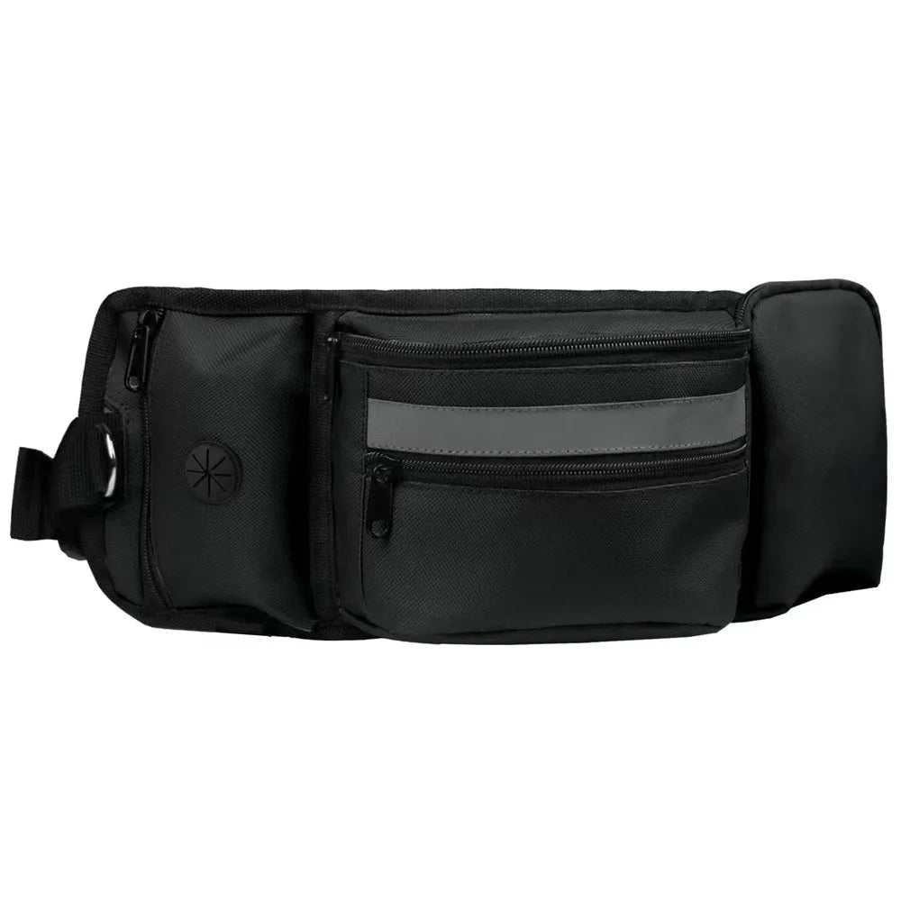 Riñonera de adiestramiento al aire libre con bolsa de golosinas de entrenamiento para perros desmontable, riñonera reflectante para caminar con mascotas, almacenamiento de correa para correr