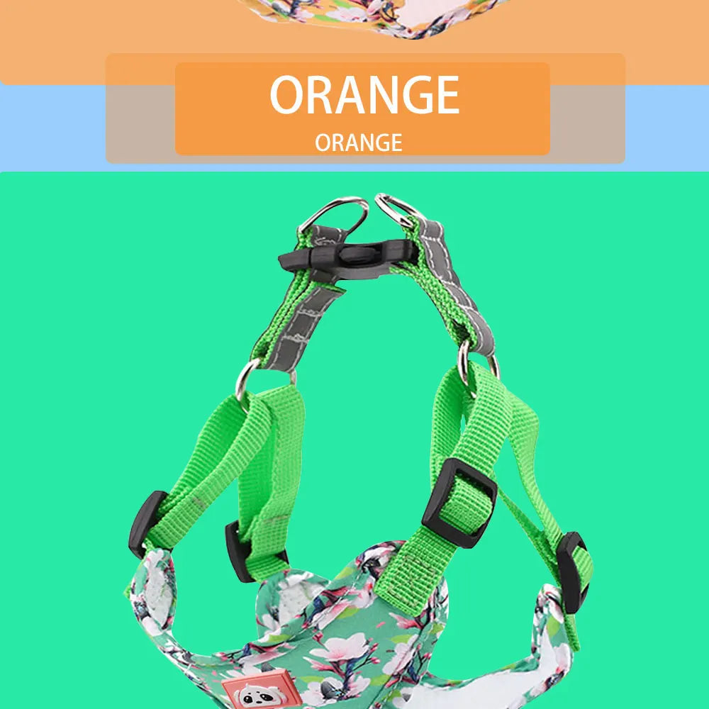 Conjunto de correa de arnés ajustable para perro, chaleco de Bulldog Francés, correa reflectante para cachorro y gato