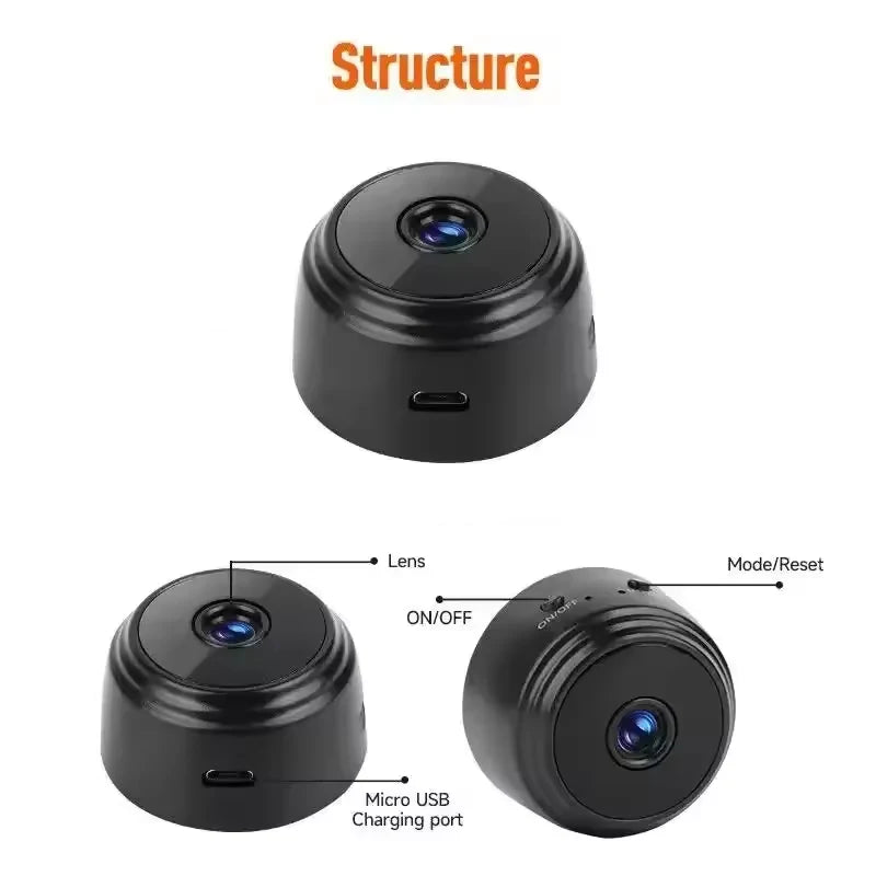 Mini cámara WiFi HD de 1080P, Monitor de bebé, vigilancia de seguridad interior, videocámara de visión nocturna, cámara IP, grabadora de Audio y vídeo