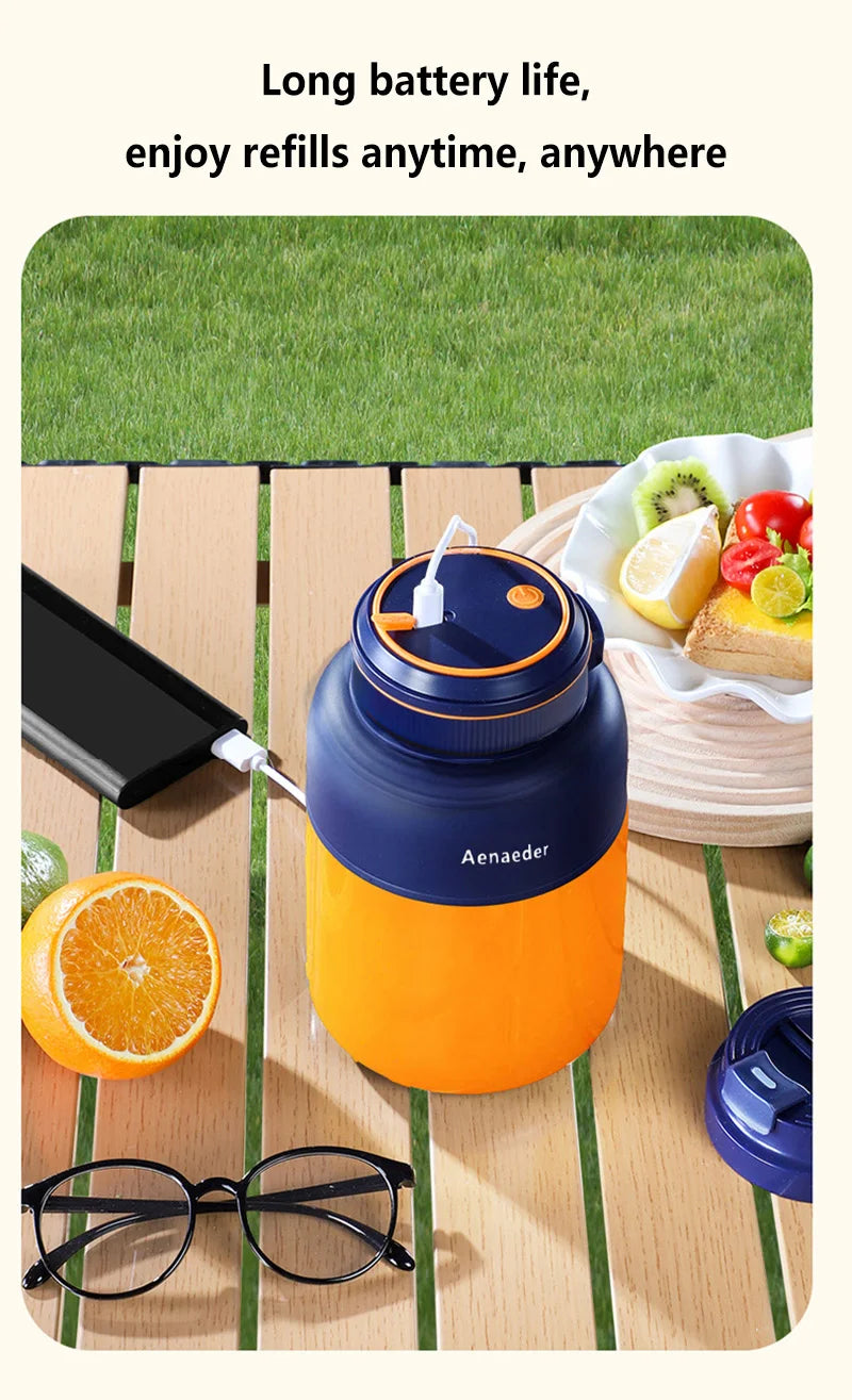 Exprimidor de Frutas Portátil Inalámbrico de 1300 ml, Recargable, Pequeño, para Alimentos Complementarios, Hielo Picado, Multifuncional, para el Hogar, 2026