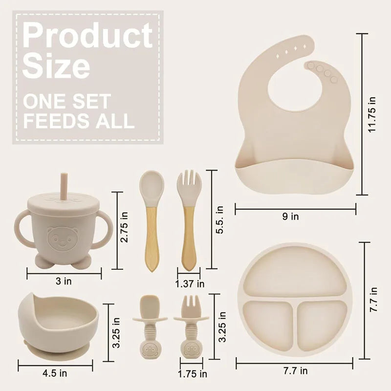 Juego de alimentación de bebé con nombre personalizado, plato de silicona para niños, tazón, taza de paja, vajilla personalizada para niños, suministros para bebés, regalo para recién nacidos