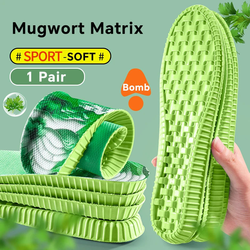 1 par de plantillas deportivas para hombres y mujeres, suaves, elásticas, antiolor, transpirables, absorbentes de golpes, para el cuidado de los pies, plantillas suaves y cómodas