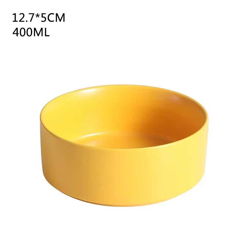 Cuenco doble de cerámica para gatos, cuenco para perros de 400ML, cuenco de agua para alimentación de mascotas, alimentador para cachorros y gatos, suministros de productos, cuencos de agua para alimentos