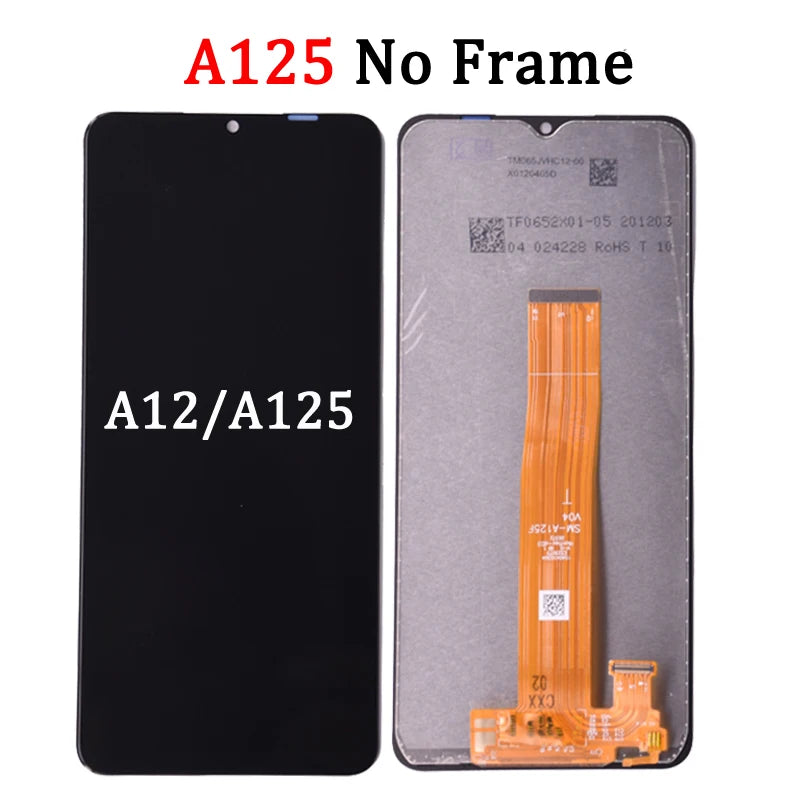 6,5 "LCD para Samsung A12 Nacho LCD A127 pantalla táctil A125 digitalizador montaje para Samsung A12 A125 pantalla LCD