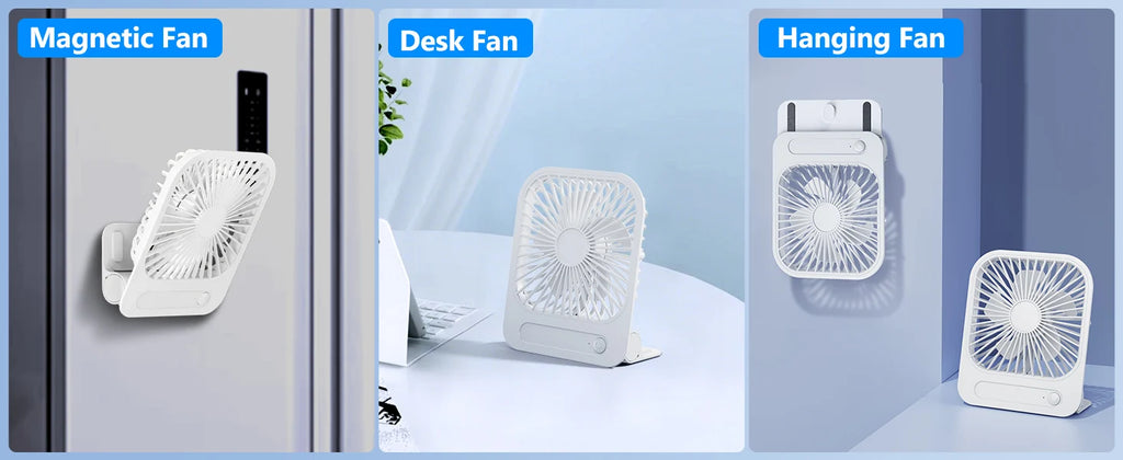 Potente ventilador de pared para inodoro Eary, recargable por Usb con ventilador de refrigeración magnético de viento de 1200mAh y 3 velocidades, ventilador de ventilación portátil para el hogar
