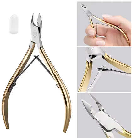 1 cortaúñas de acero inoxidable para uñas gruesas y encarnadas, herramienta de recorte de precisión, herramienta de manicura y pedicura para salón y hogar