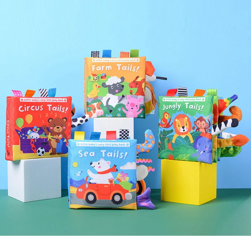 Libros suaves para bebés, juguetes 3D con tacto y sensación de tela arrugada, libros para bebés, niños, tacto y sensación arrugada, regalos para niños pequeños