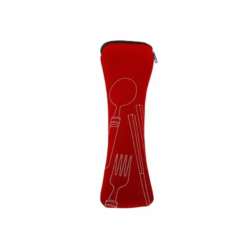 Bolsa para Cubiertos, Juego de Cubiertos Portátil para Viajes, Picnic, Embalaje de Tenedor, Bolsas de Almacenamiento para Cocina, Camping y Hogar (solo Bolsa)
