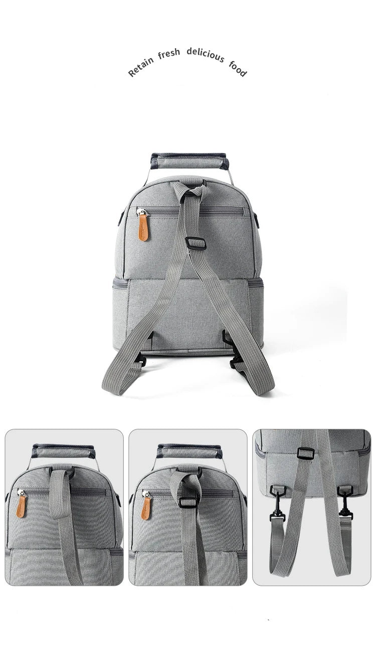 Bolsa de almuerzo para comida escolar de Picnic caliente de gran capacidad, mochila aislada, bolsas para fiambrera, refrigerador fresco, leche materna, bolso de mantenimiento fresco