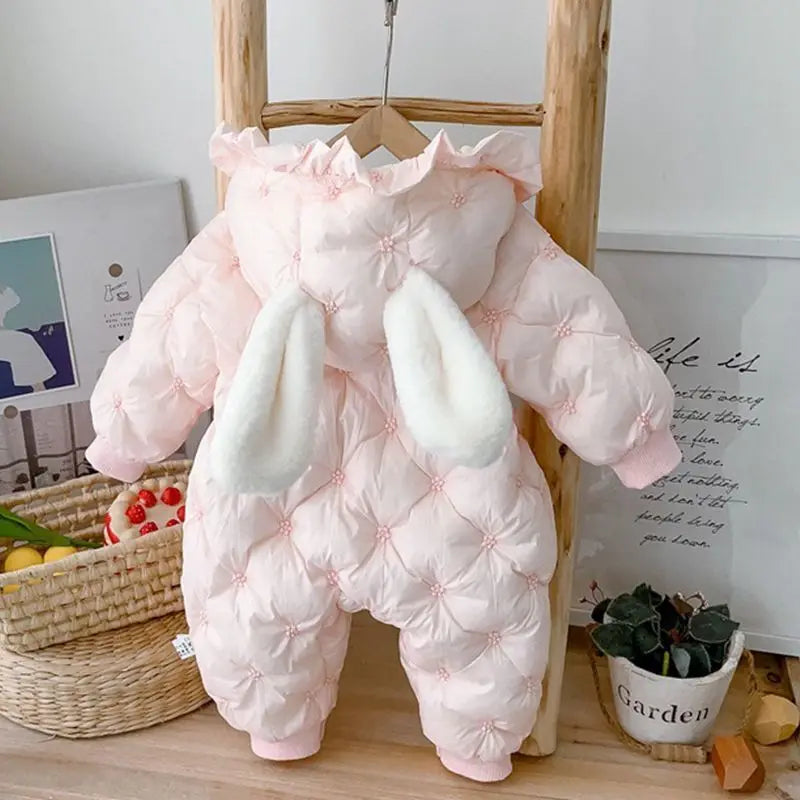 Nueva ropa gruesa de invierno, mono, ropa de algodón, pelele para bebé, ropa súper bonita para salir, traje de descanso para recién nacido de 100 días