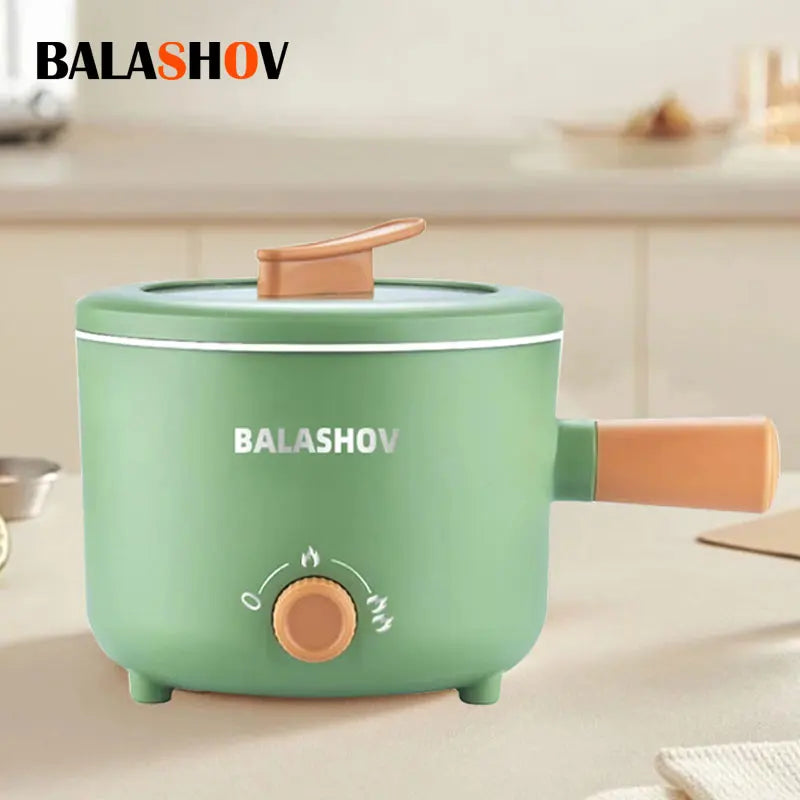 Olla eléctrica, aparato de cocina de doble capa para el hogar, olla caliente, calentador de sopa, cocina multifunción, Mini sartén antiadherente