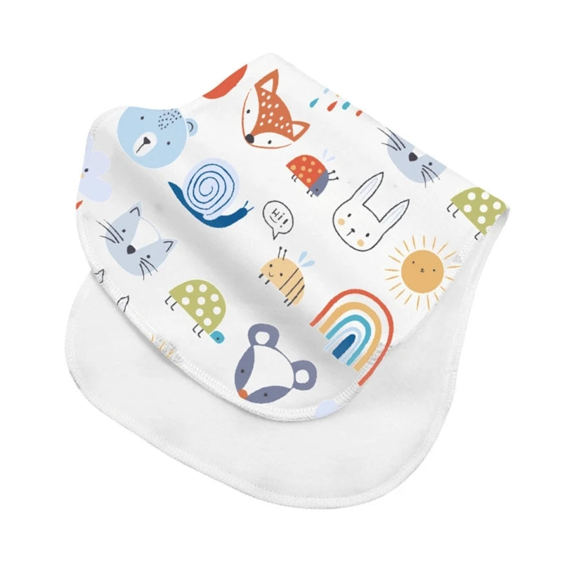 Paños de Bebé de 2 Capas, Baberos Absorbentes para Recién Nacidos, Baberos de Algodón Suave para Bebés, Regalo para Baby Shower