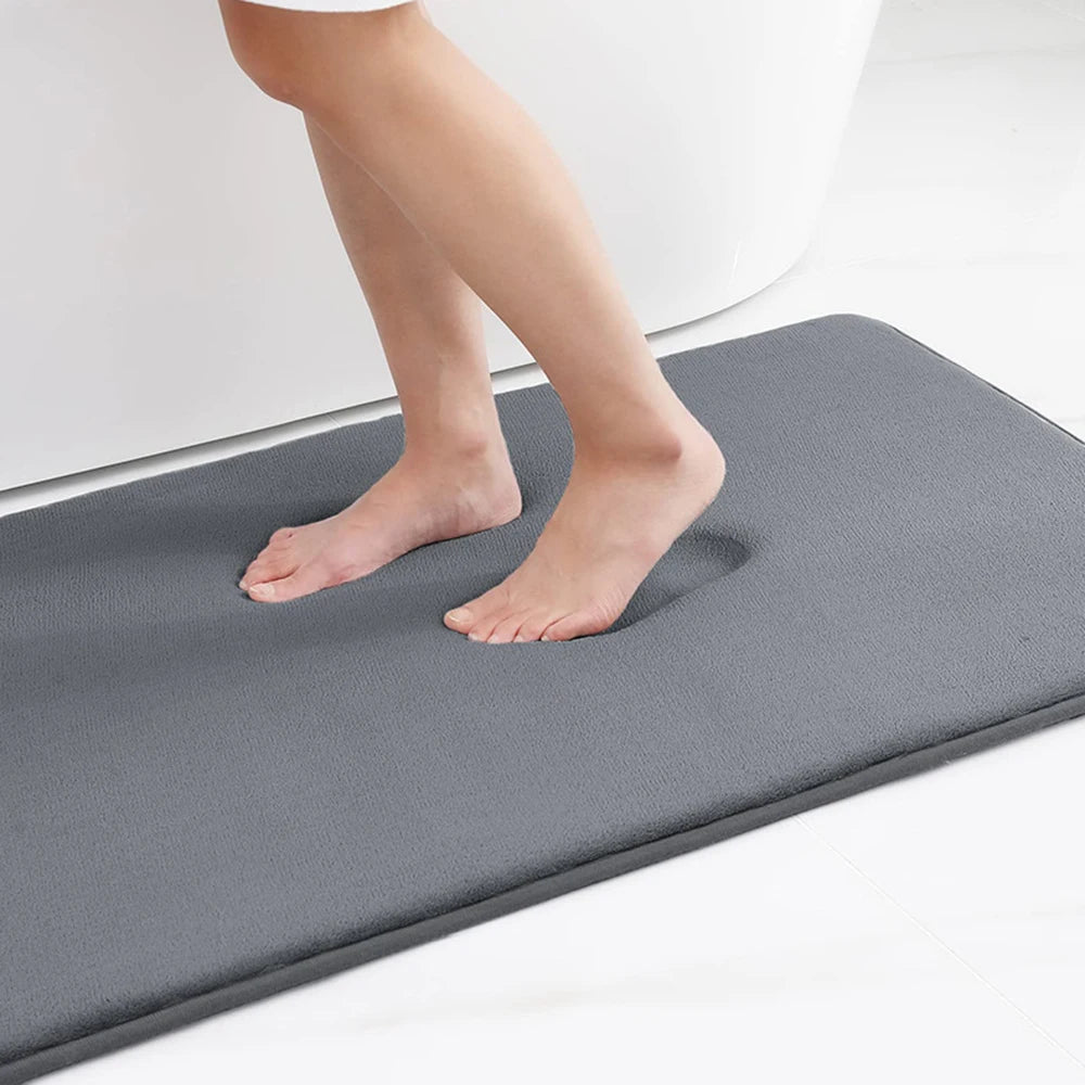 Alfombra súper absorbente, alfombra de baño súper absorbente, alfombra de baño de terciopelo coral súper antideslizante, alfombra de puerta