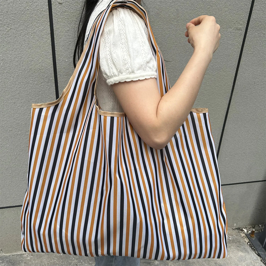 Bolsa de compras plegable de gran capacidad, bolsa de tela Oxford ecológica, impermeable, para viaje, bolso de hombro, reutilizable