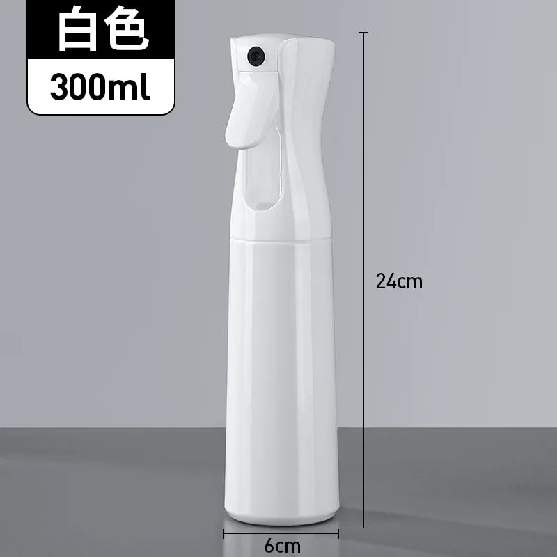 Botella pulverizadora para el cabello de 500/300/200ml, botellas recargables, regadera de niebla continua, pulverizador de agua automático para salón de peluquero, herramientas para el cabello