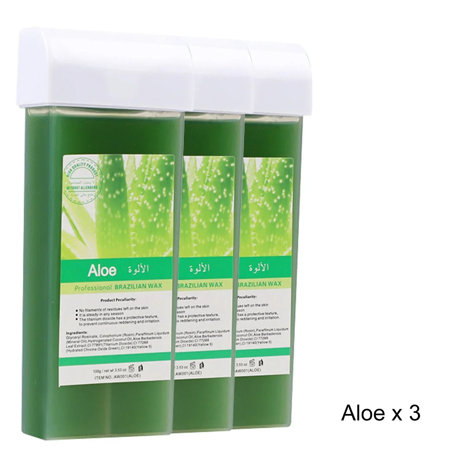 Cartucho de cera depilatoria de miel y aloe vera sin dolor para depilación de bikini y cuerpo, Compatible con calentadores de cera