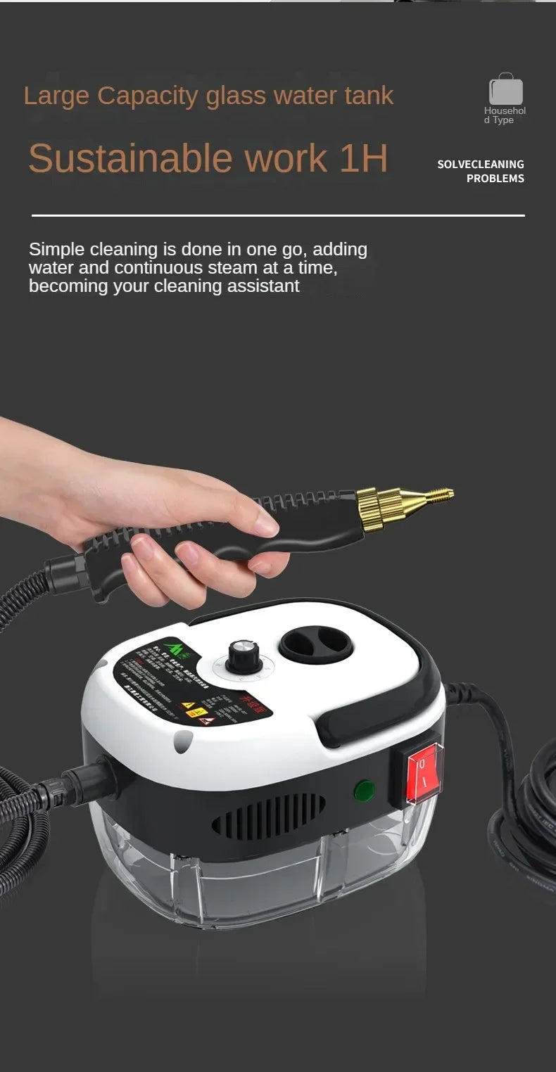 Limpiador de vapor de alta temperatura para el hogar, esterilización, aire acondicionado, capó de cocina, Limpiador de vapor para coche, enchufe US, EU, UK, AU, 2500W
