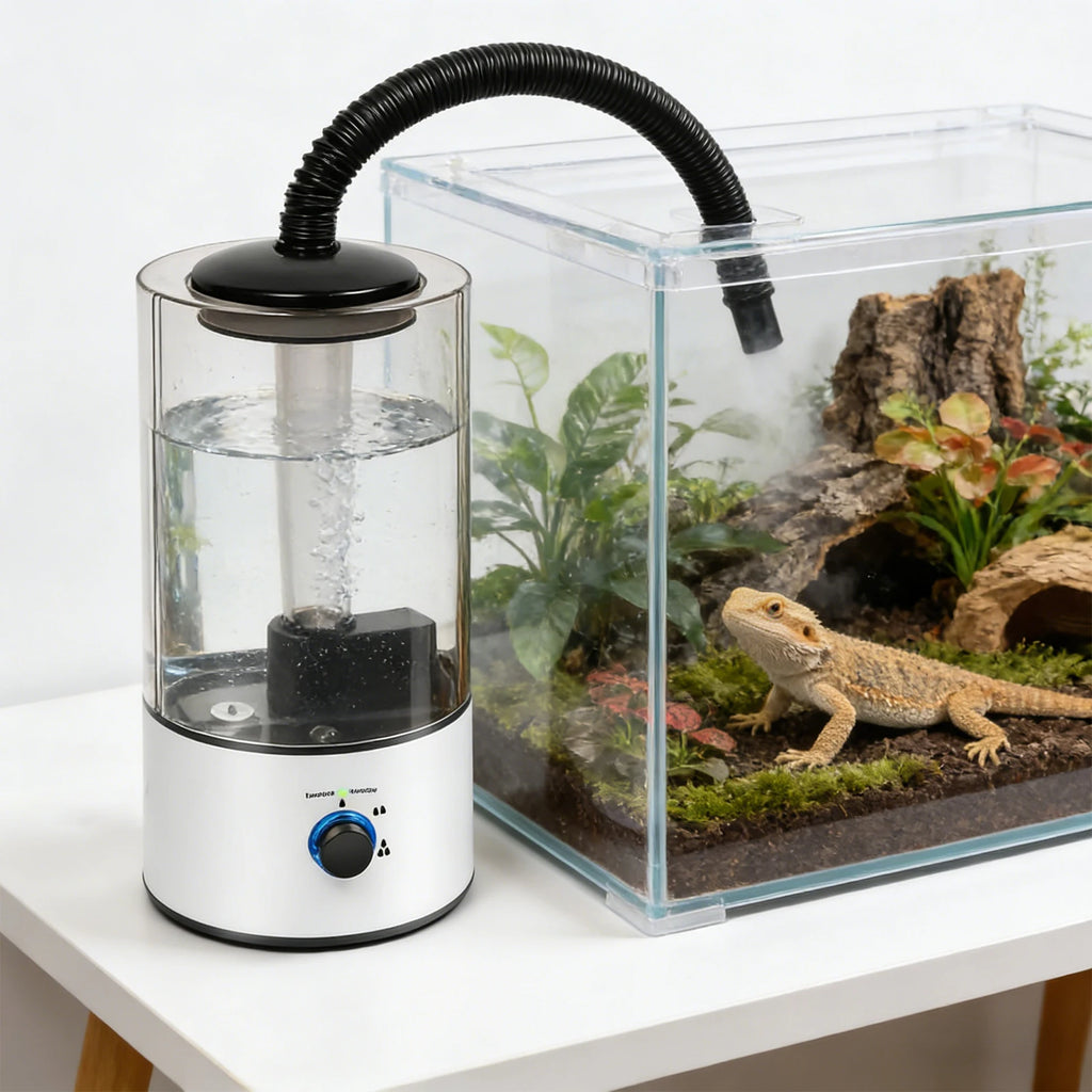 Humidificador para Reptiles de 4L con Manguera de Extensión, 110V, Nebulizador Automático para Tortugas y Reptiles, Sistema de Nebulización para Terrarios, Suministros para Mascotas