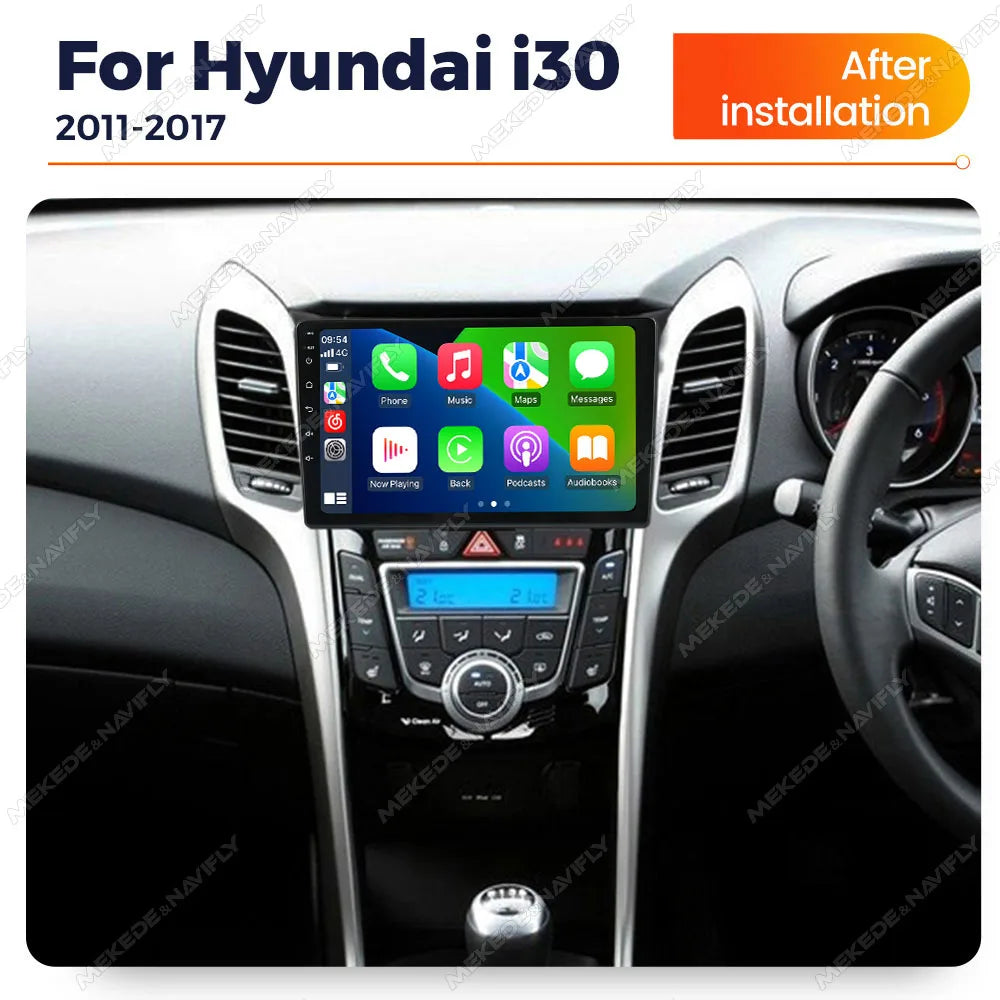 Sistema de audio inteligente para automóvil con Android 14 para Hyundai i30 II 2 GD 2011-2017, Carplay inalámbrico, radio para automóvil de 9 pulgadas, GPS, unidad principal estéreo.