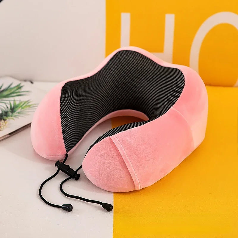 Almohadas de espuma viscoelástica en forma de U para el cuello, almohada de viaje suave, almohada de masaje para el cuello, almohada de avión para dormir, ropa de cama para el cuidado de la salud Cervical