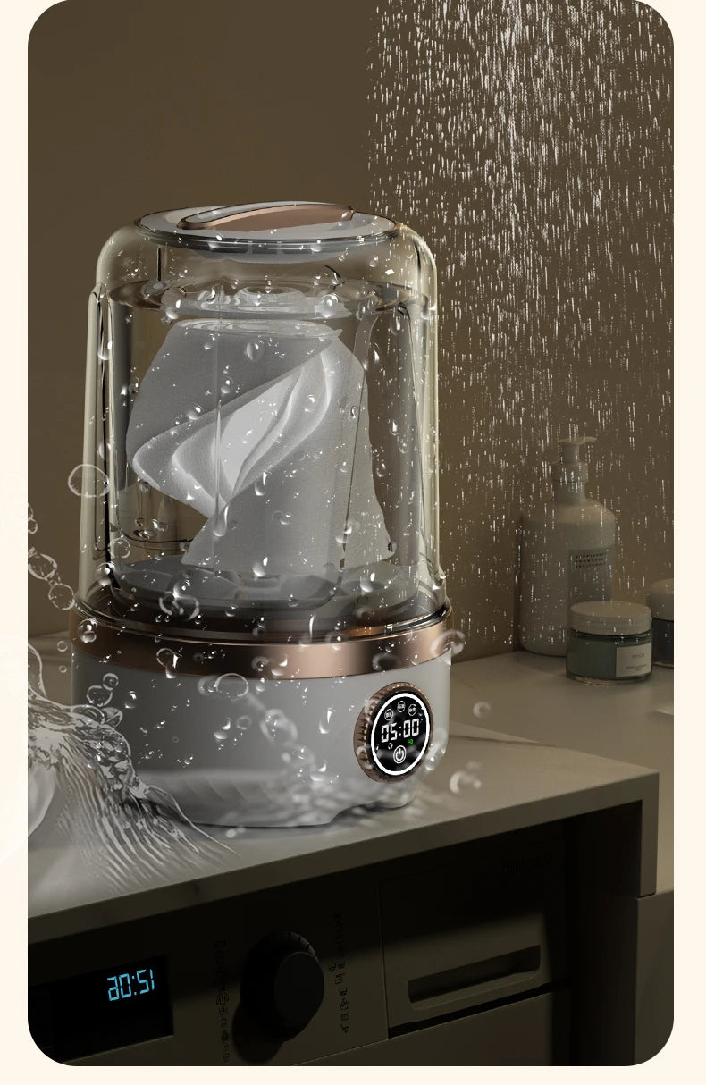 Lavadora Portátil Inalámbrica Mi 2L con Taza de Lavado Automática, Mini Lavadora Recargable Especial para Ropa de Bebé