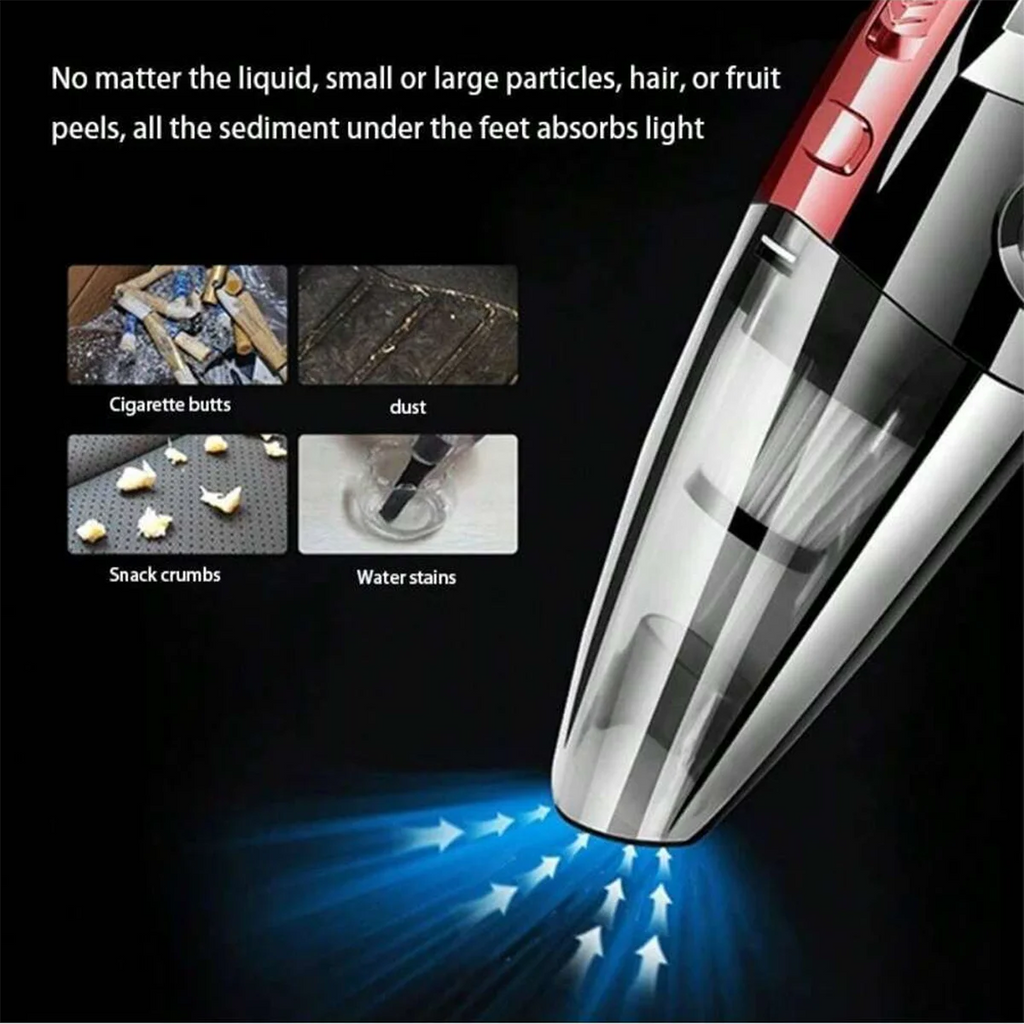 Aspiradora portátil con carga rápida en el vehículo, aspiradora inalámbrica portátil para el cabello de mascotas con fuerte atracción recargable