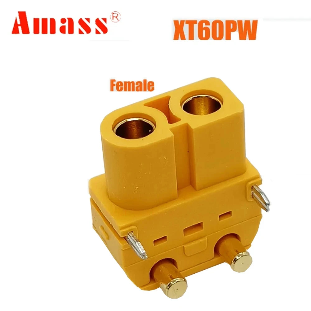 10 pares de conectores Amass XT60 XT60PW tipo banana dorados, macho y hembra, para baterías Lipo RC y placas PCB