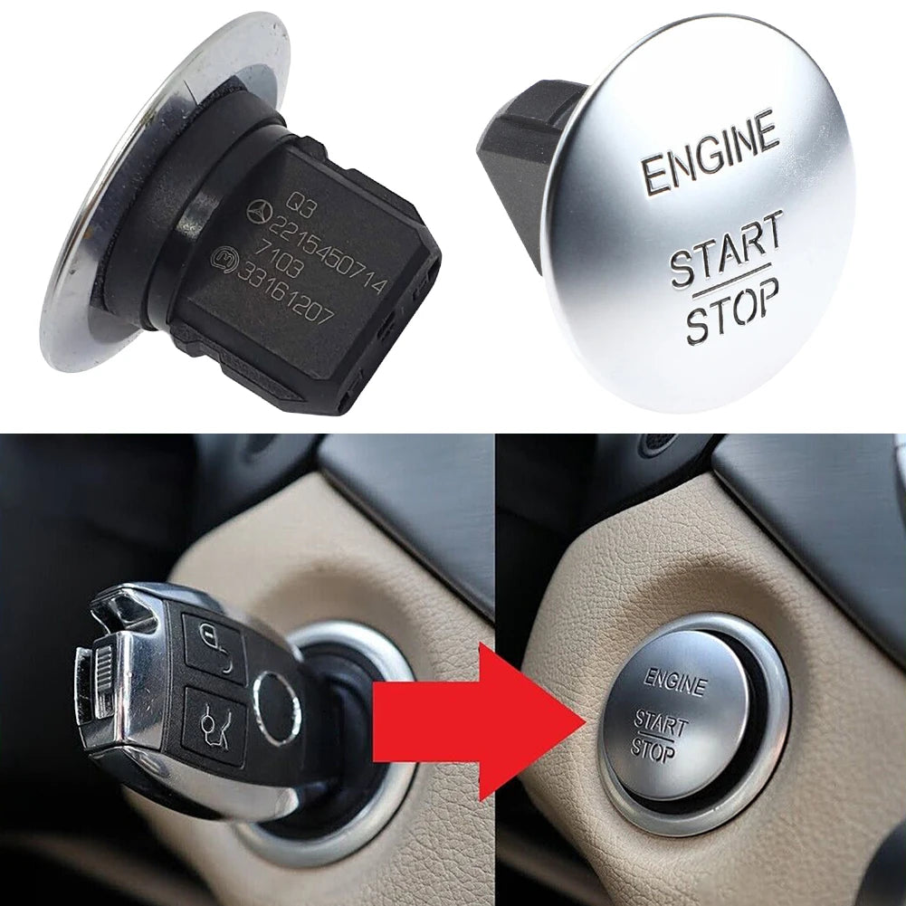 Botón de arranque y parada para coche, interruptor de encendido del motor sin llave para Mercedes Benz W164, W205, W212, W213, W164, W221, accesorios 2215450714