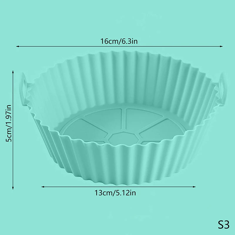 Molde Universal de silicona para freidora de aire, estera de silicona para freidora de aire, estera para hornear, estera para hornear de silicona, 20/16CM