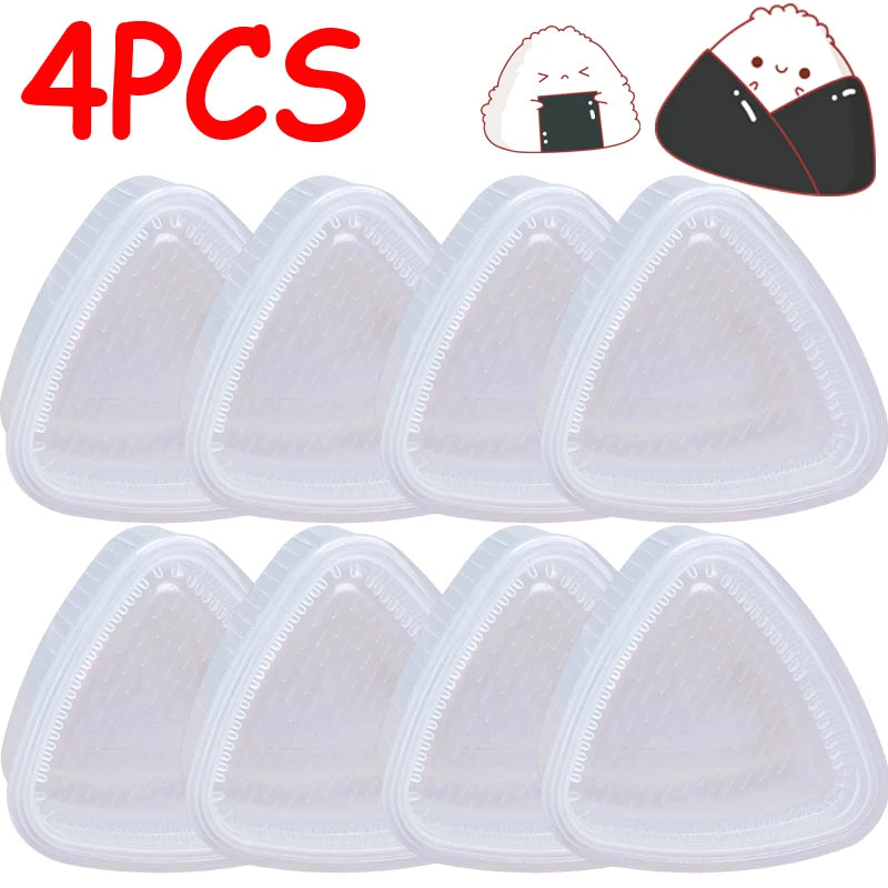 Moldes triangulares para bolas de arroz, prensa para hacer Sushi, molde triangular japonés Onigiri, bola de arroz, dispositivo Bento, accesorios de cocina, 4/1 Uds.