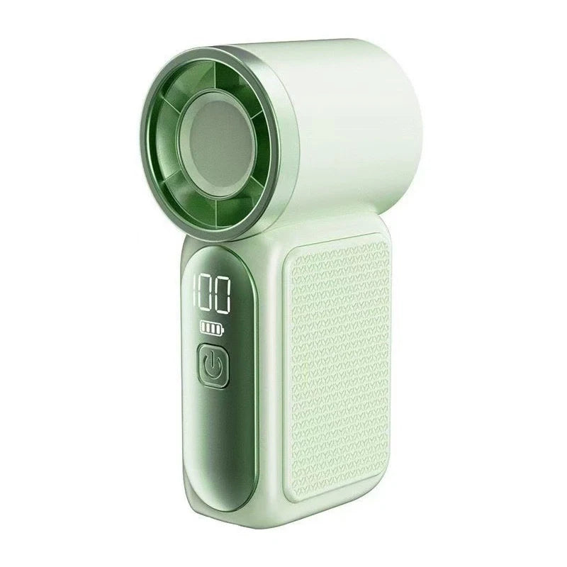 Mini Ventilador Portátil de Mano con Pantalla LED, Ventilador de Alta Velocidad, Ventilador de Escritorio, Refrigeración para Exteriores, Ventilador Recargable