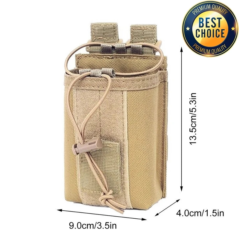 Bolsa para Talkie 1000D para caza al aire libre, bolsa táctica deportiva Molle de nailon para Radio, soporte para Walkie Talkie, bolsillo para revista Mag