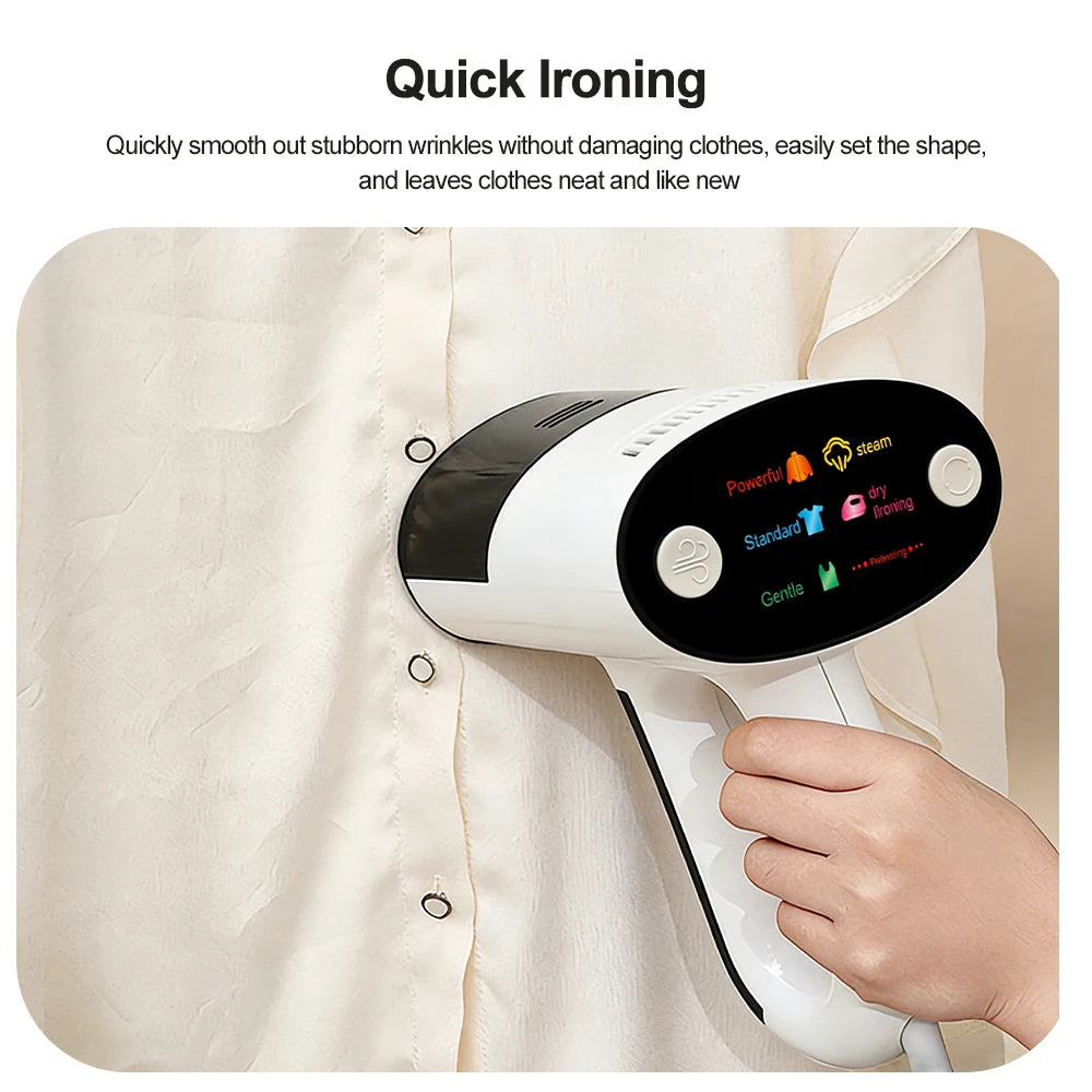 Plancha de vapor portátil para el hogar, máquina de planchar ropa con fuerte succión, vaporizador de vacío con sensor inteligente en el mango