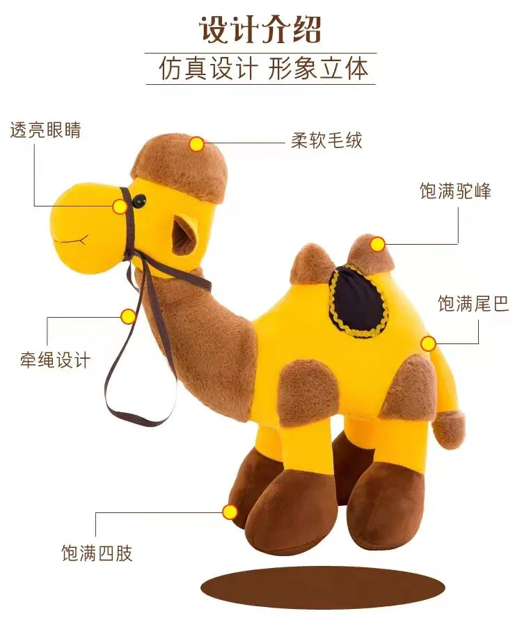 Juguete de Peluche de Camello de Simulación, Muñeco de Camello del Desierto, Almohada Creativa de Camello, Juguete para Niños, Regalo Kawayi