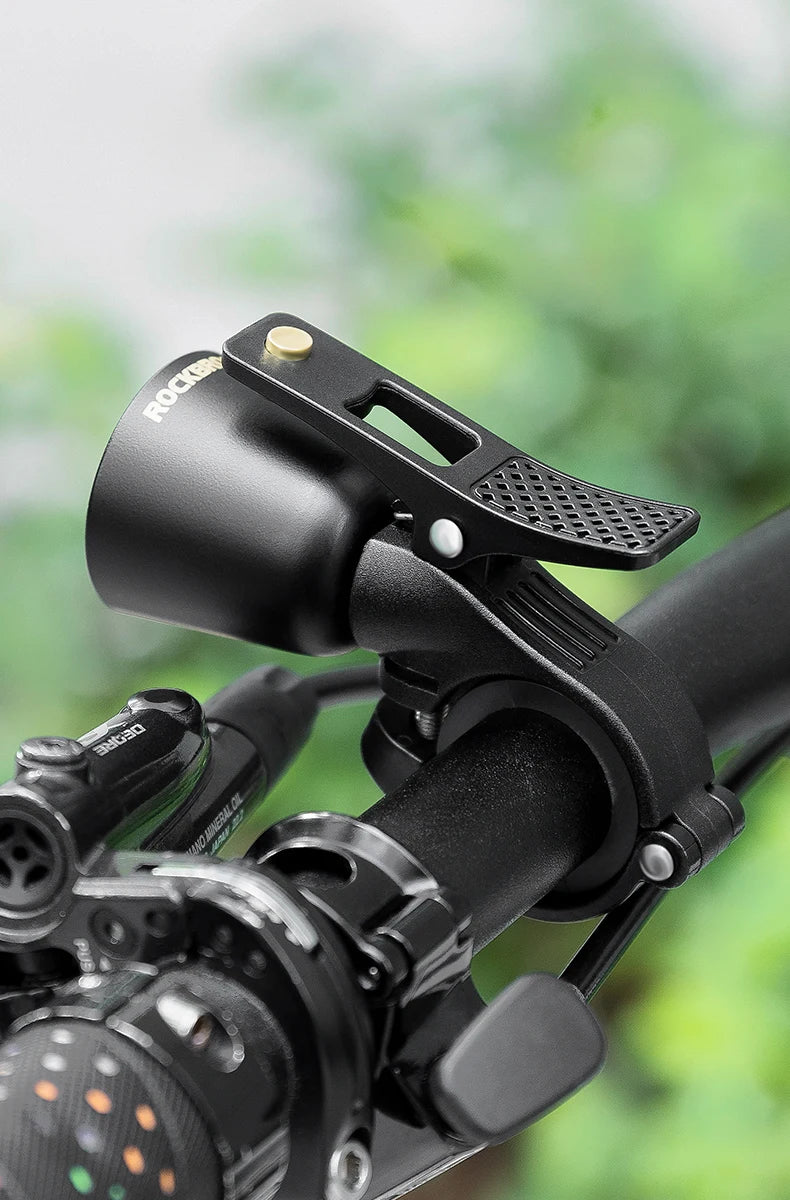 ROCKBROS timbre de cobre para bicicleta de acero inoxidable bocina de bicicleta anillo de advertencia para manillar alarma de sonido para ciclismo accesorios para bicicleta MTB
