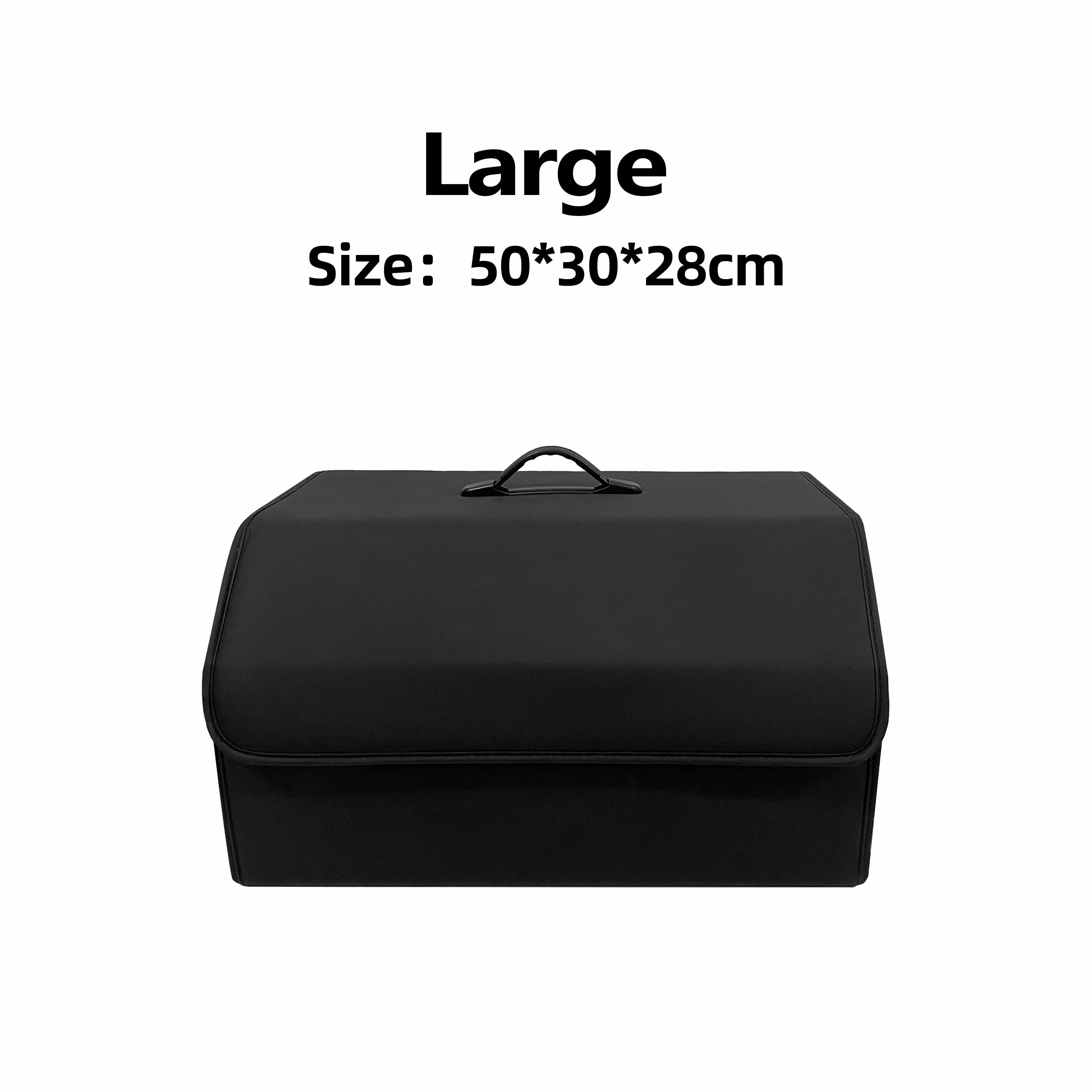 Caja de almacenamiento de cuero PU, organizador de almacenamiento de maletero de coche plegable multiusos, organizador de maletero de coche, accesorios para guardar y ordenar