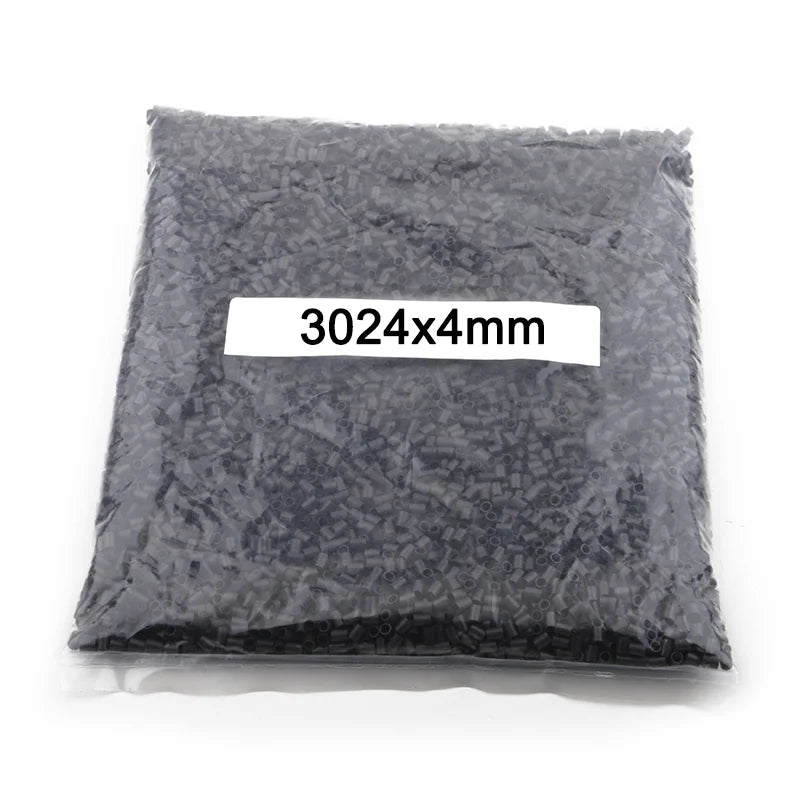 Mini microanillos de cobre de 6000x4mm, marrón oscuro, liso, extremo plano, bloqueo de microcuentas, enlaces, Punta I, herramientas de extensión de cabello, 3024 unids/lote por bolsa