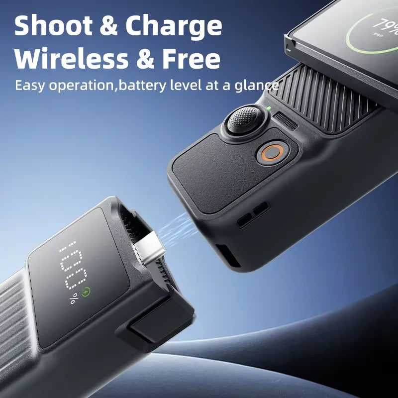 Cargador de Gimbal Portátil NOHON para DJI Osmo Pocket 4 Pro 3, Batería de 10000mAh/5000mAh, Banco de Energía Portátil de 22.5W