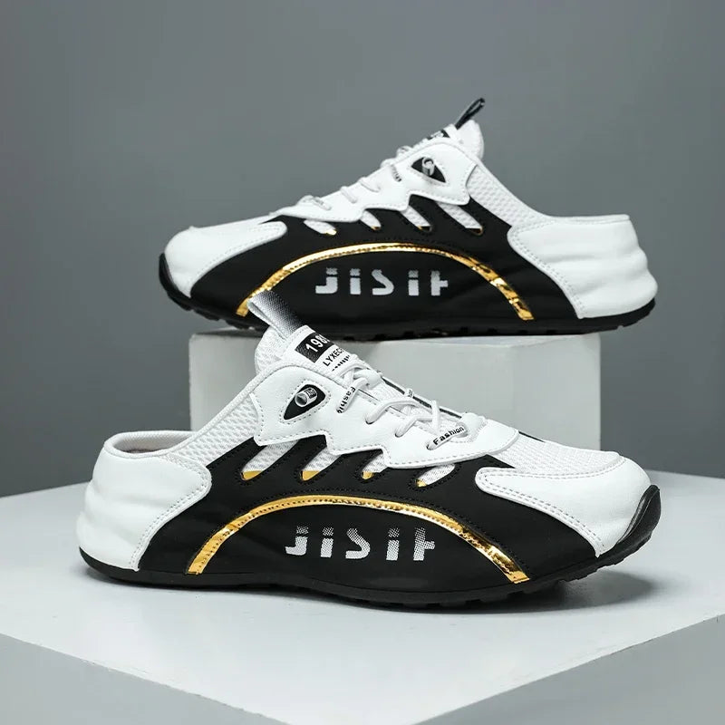 Zapatos informales ligeros y transpirables para hombre, medias zapatillas antideslizantes, zapatos perezosos, zapatillas cómodas para caminar, verano