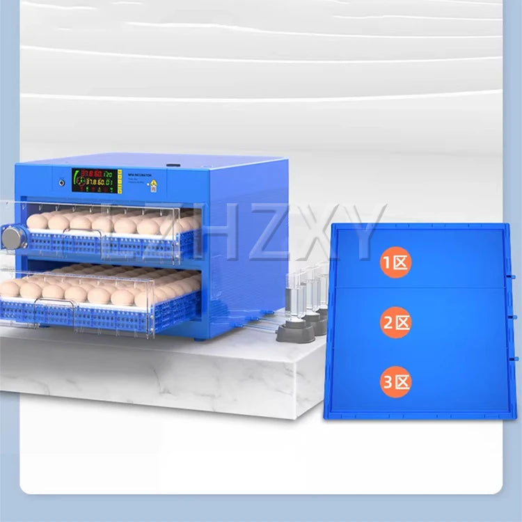 Incubadora de Huevos de Aves de Corral Digital Inteligente de 220V, Volteo Automático de Huevos, Control de Temperatura y Humedad, Incubadora para 128 Huevos