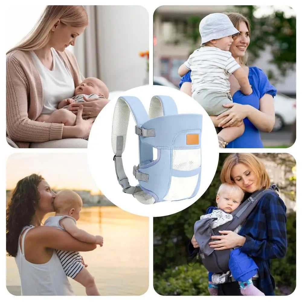 Soporte para bebé, portabebés ligero, ergonómico, transpirable, bolsa con eslinga Horizontal, soporte para la cabeza ajustable para paseos en la naturaleza