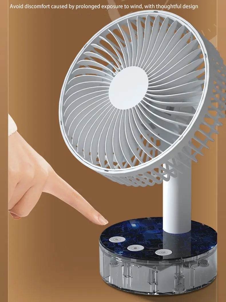 Mini ventilador oscilante, ventilador de mesa portátil a pilas con 4 niveles de velocidad, ventilador de escritorio de 6 pulgadas con temporizador
